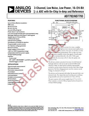 AD7792BRUZ-REEL datasheet  